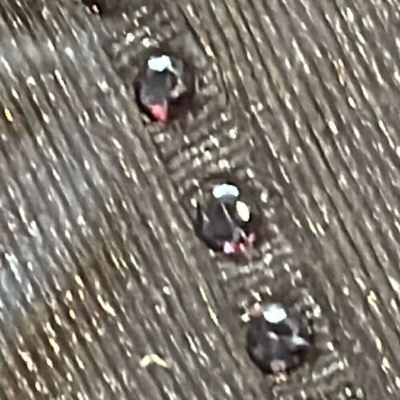 d & co. Black Henley with tiny sparkles and faceted buttons 1X - Picture 6 of 7